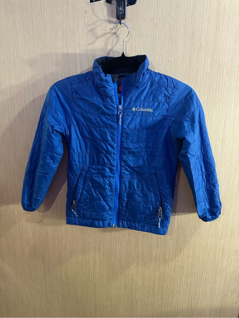 Kids Columbia Omni Heat Royal Blue Packable Puffer Jacket Size XS